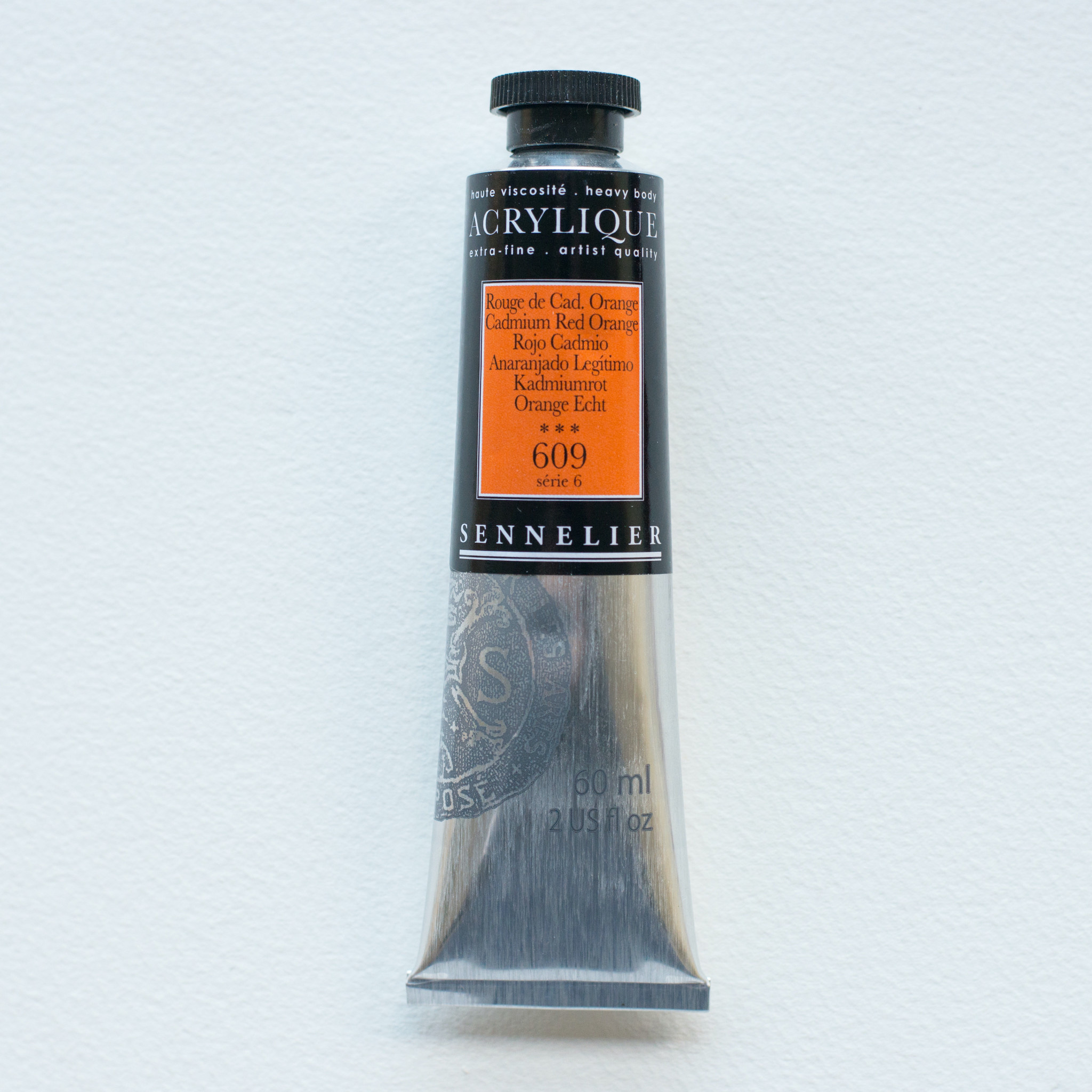 SENNELIER Acrylique Extra fine Tube 60ml Rouge de Cadmium Orange S6