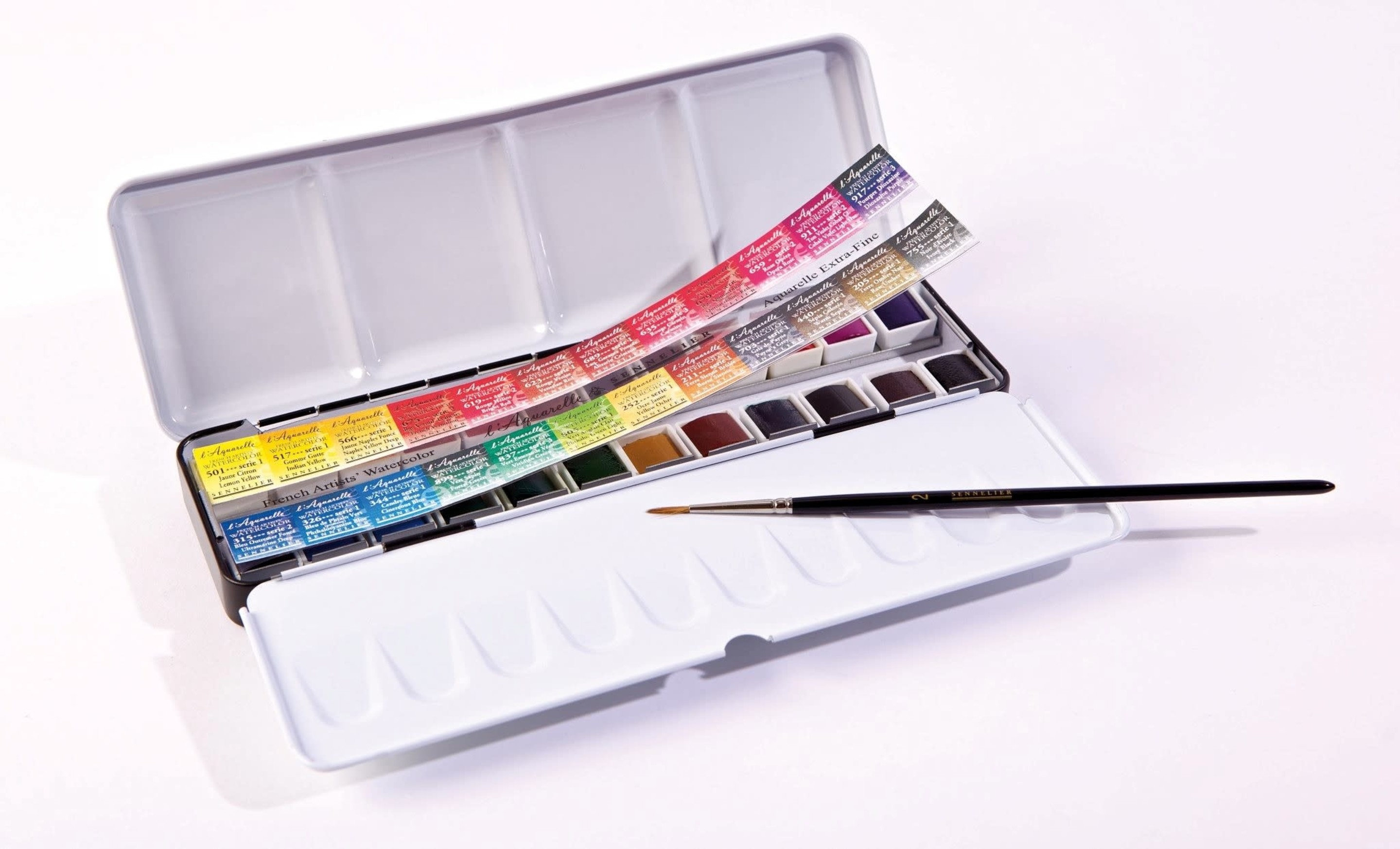 Palette D'aquarelle 24 Couleurs – Demi-godets Pigments – Neuf