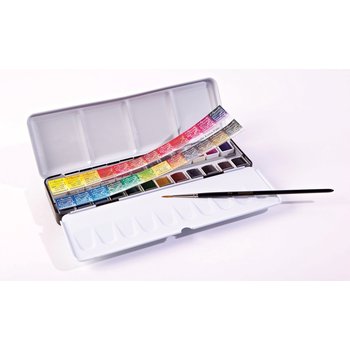 SENNELIER Boîte métal Aquarelle Extra fine 24 Demi godets