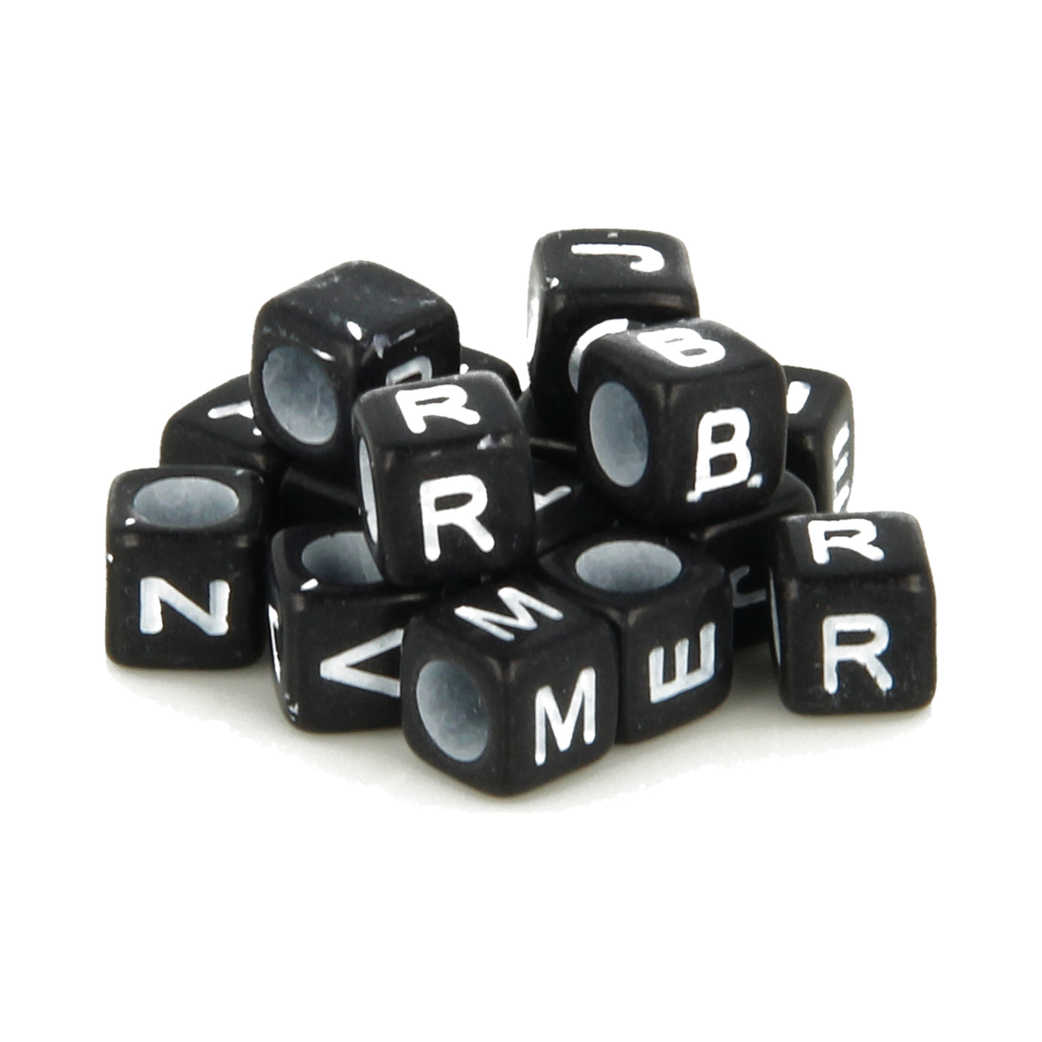 ARTEMIO 300 Perles Alphabet 6Mm Noir/Blanc