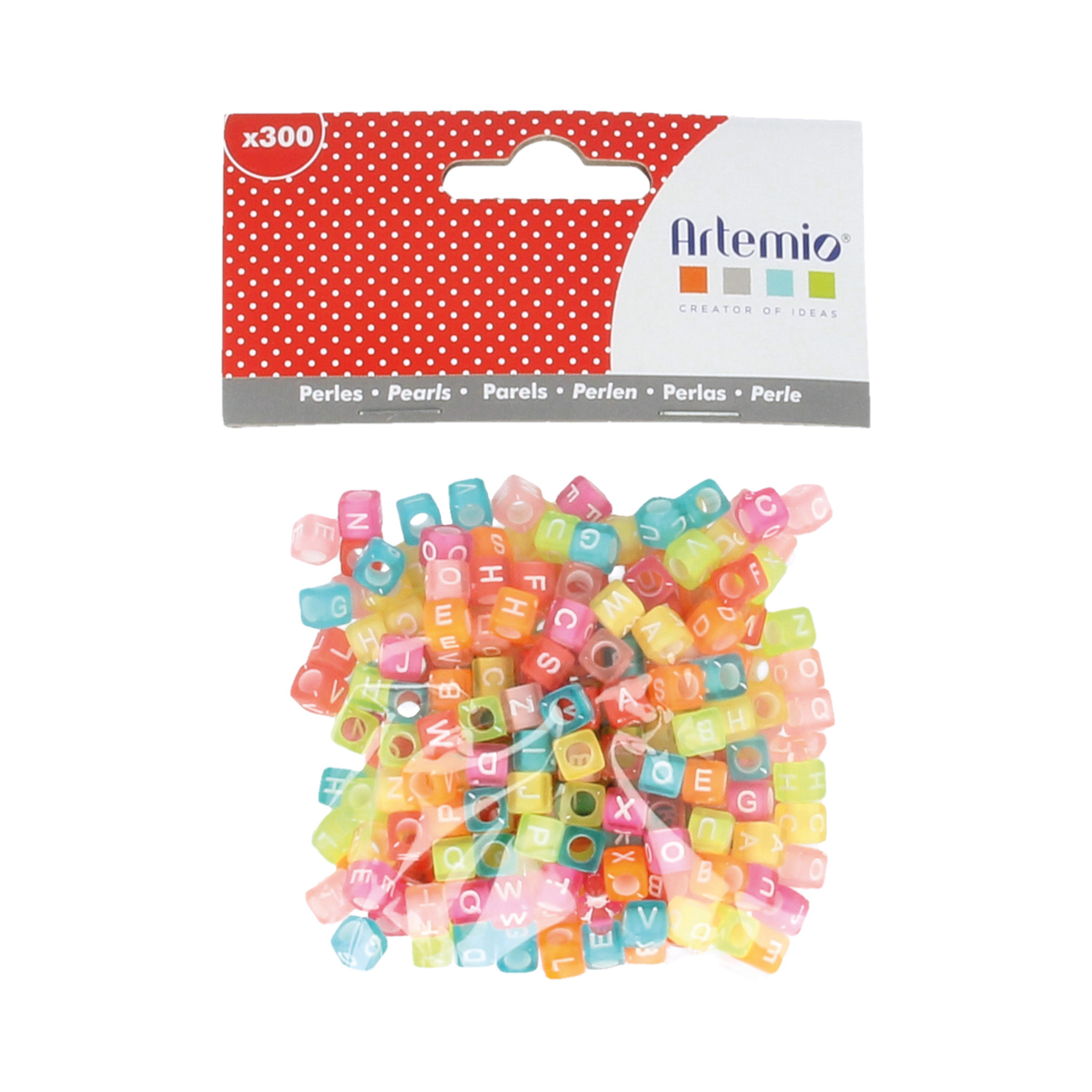 ARTEMIO 300 Perles Alphabet 6Mm Acidulé