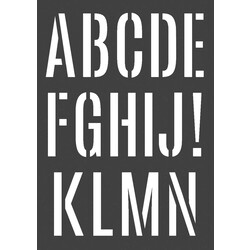 ARTEMIO Pochoir A3 Alphabet Géant 2 Feuilles