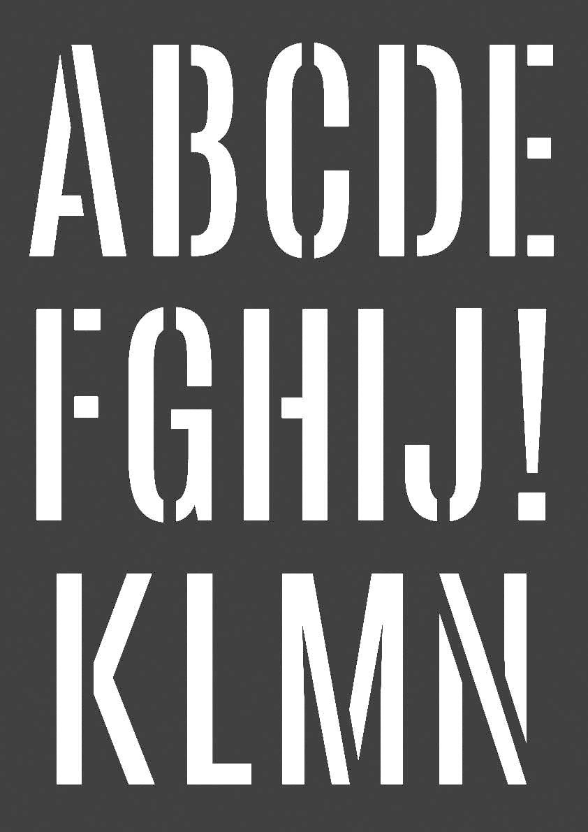 ARTEMIO Pochoir A3 Alphabet Géant 2 Feuilles