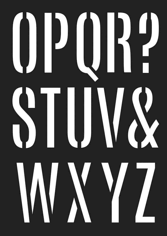 ARTEMIO Pochoir A3 Alphabet Géant 2 Feuilles