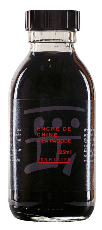 SENNELIER Encre de Chine à la pagode 125ml Noire