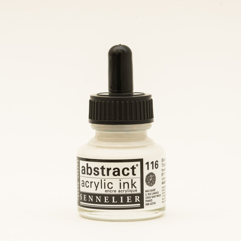 SENNELIER Abstract encre 30ml Blanc de Titane