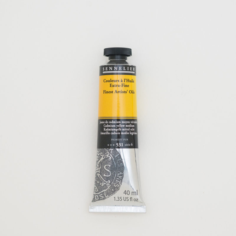 SENNELIER Huile Extra fine Tube 40ml Jaune de Cadmium Moyen Véritable S6