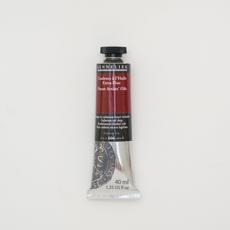 SENNELIER Huile Extra fine Tube 40ml Rouge de Cadmium Foncé Véritable S6