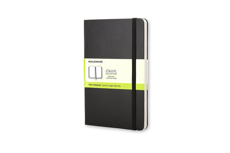 MOLESKINE Carnet Classique Grand Format Pages Blanches Noir Couverture Rigide