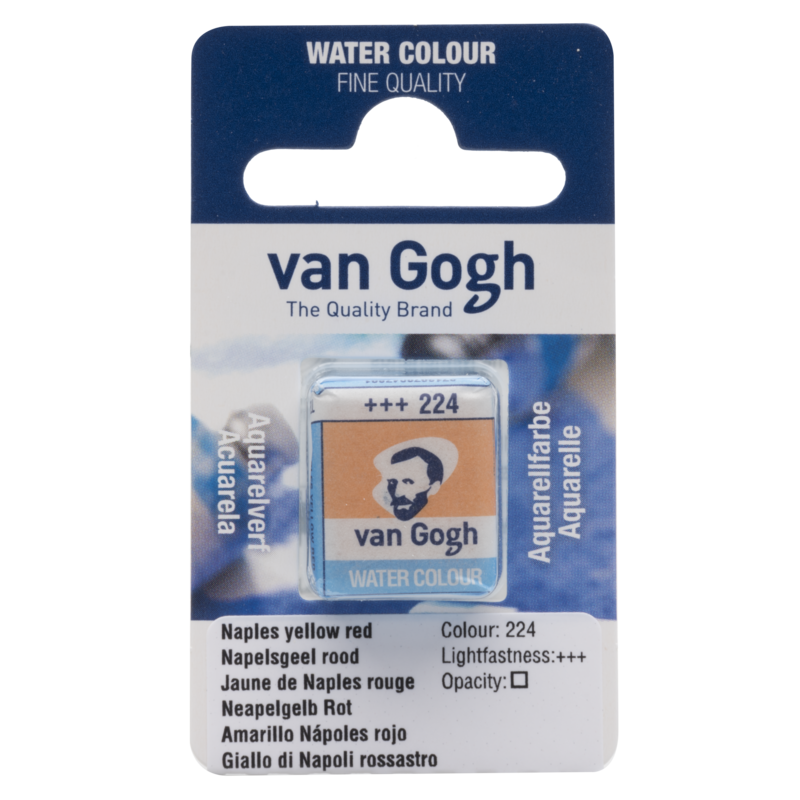 VAN GOGH VAN GOGH Aquarelle 1/2 Godet  JAUNE NAPLE ROUGEGE