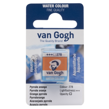 VAN GOGH Peinture aquarelle Godet Orange Pyrrole 278