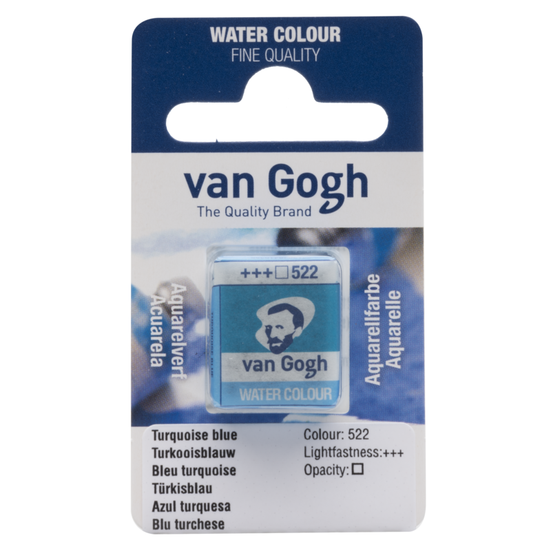 VAN GOGH Peinture aquarelle Godet Bleu Turquoise 522