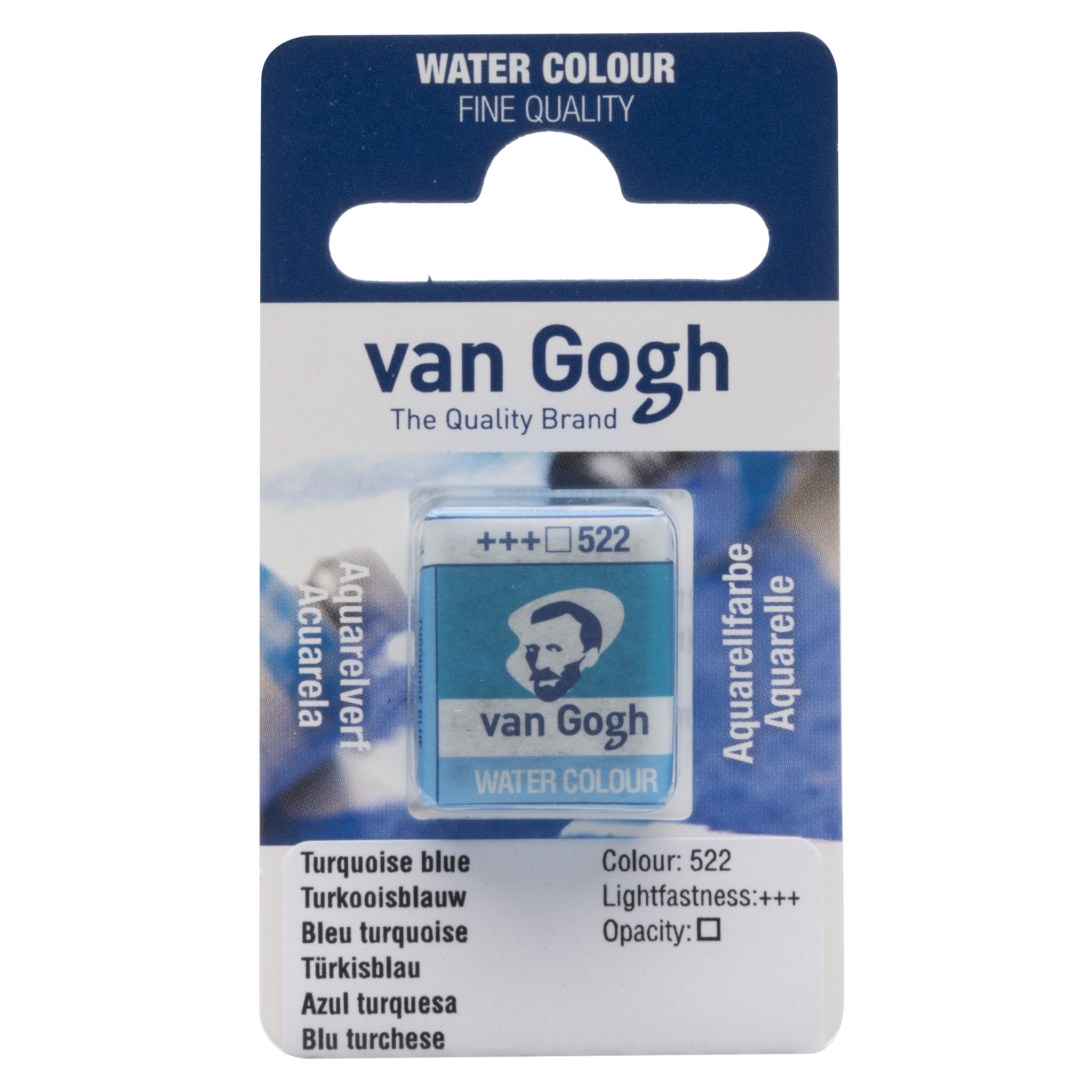 VAN GOGH Peinture aquarelle Godet Bleu Turquoise 522