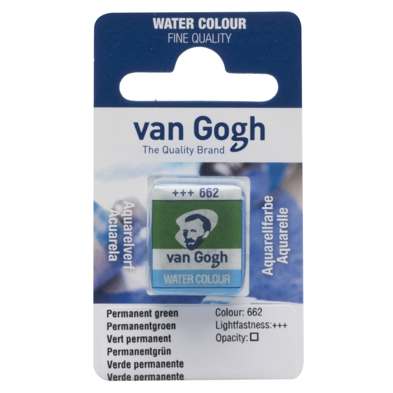 VAN GOGH Peinture aquarelle Godet Vert Permanent 662