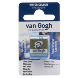 VAN GOGH Peinture aquarelle Godet Vert Olive 620