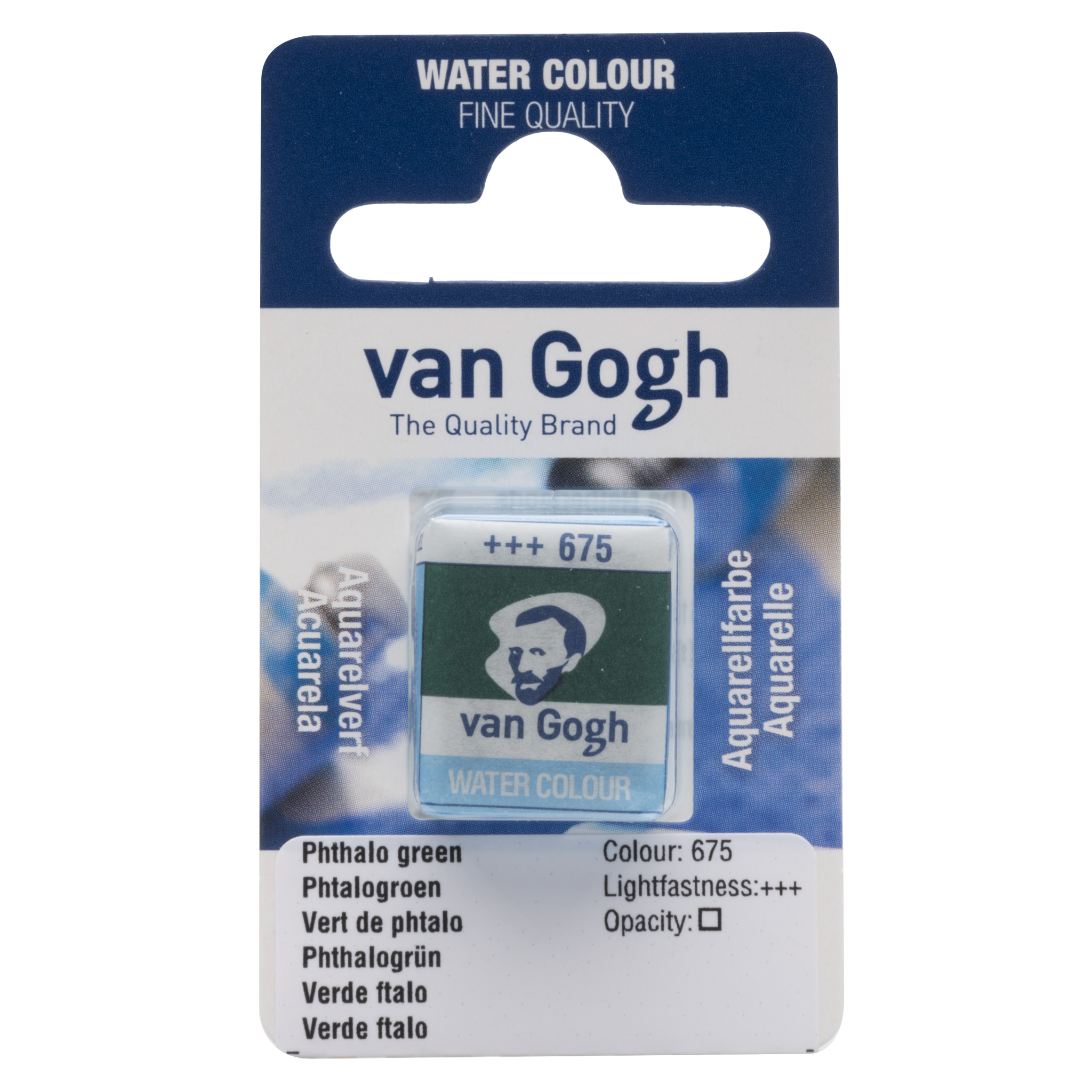VAN GOGH Peinture aquarelle Godet Vert de Phtalo 675
