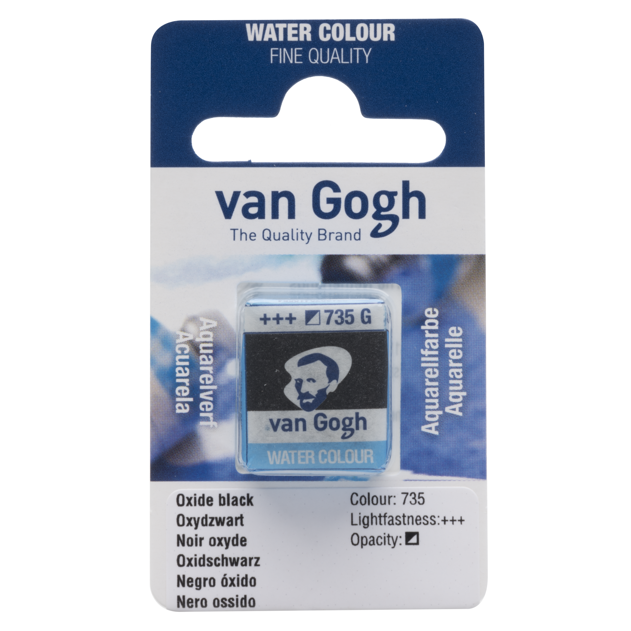 VAN GOGH Peinture aquarelle Godet Noir Oxyde 735