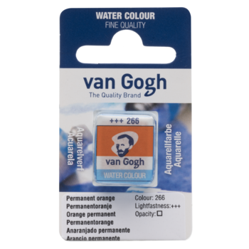 VAN GOGH Peinture aquarelle Godet Orange Permanent 266