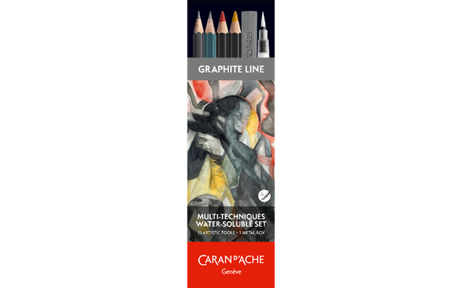 CARAN D'ACHE Set aquarelle Multitechniques - assortiment 13 pièces FSC
