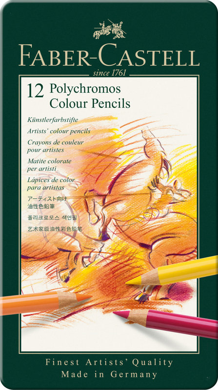 FABER CASTELL Cray. Polychromos Boîte Métal 12X