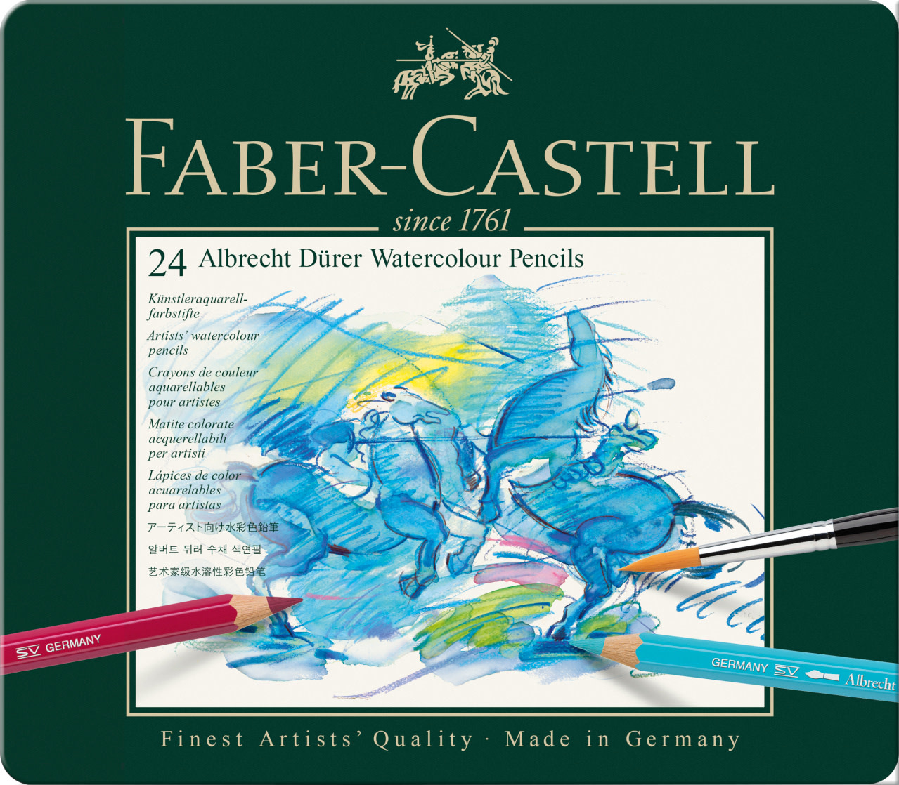 FABER CASTELL Crayons couleur A. Dürer boîte métal 24x