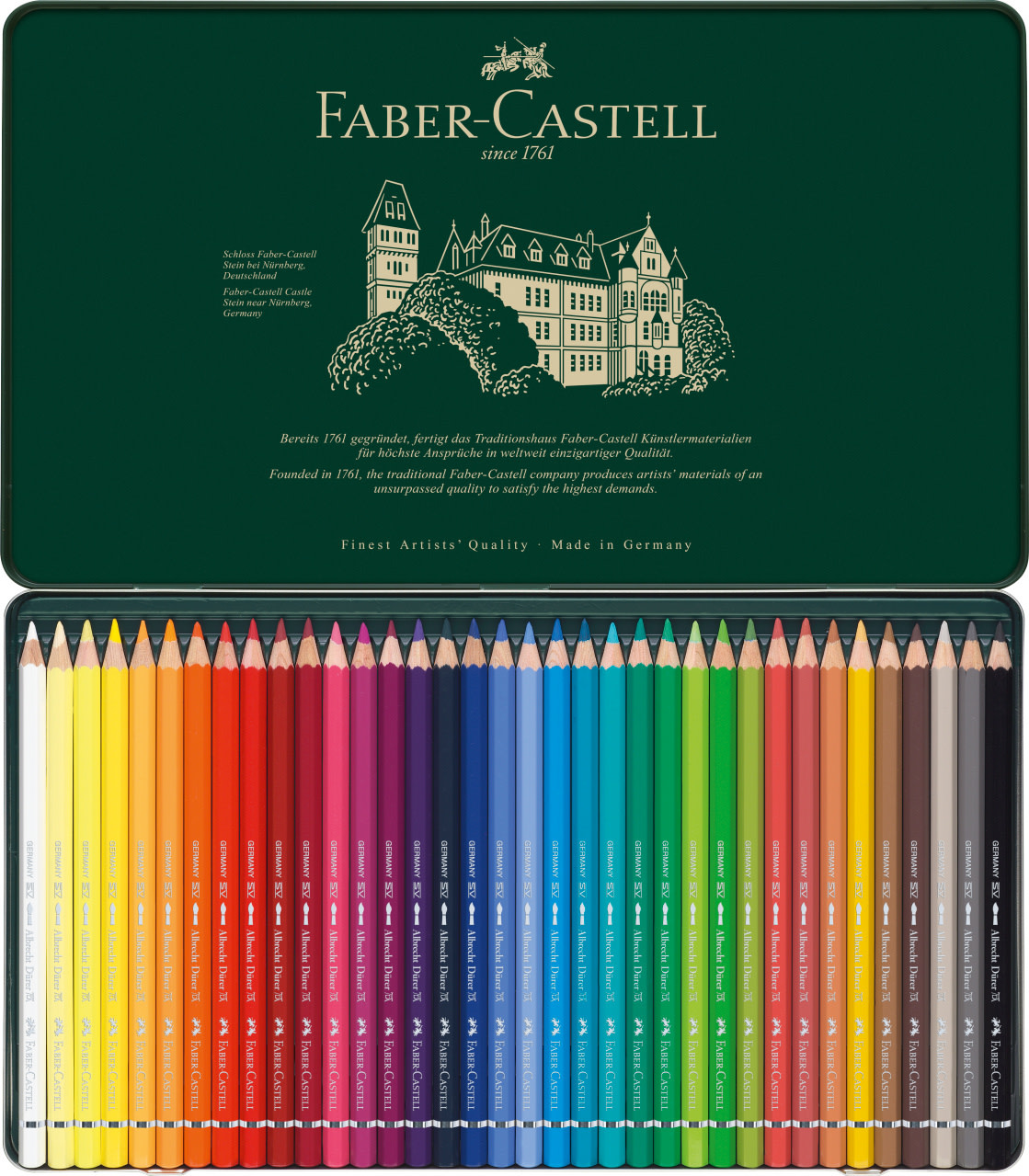 FABER CASTELL Crayons couleur A. Dürer boîte métal 36x