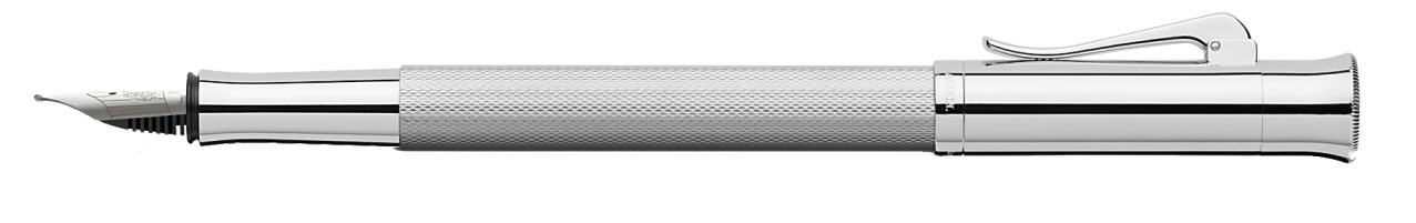 FABER CASTELL Stylo Plume F Guilloché plaqué rhodium