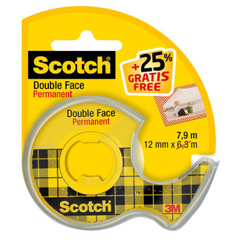 SCOTCH Ruban Double Face 12mm x 7,9m + 25 % gratuit