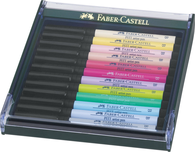 FABER CASTELL Box Pitt Artist Pen B pastel x12