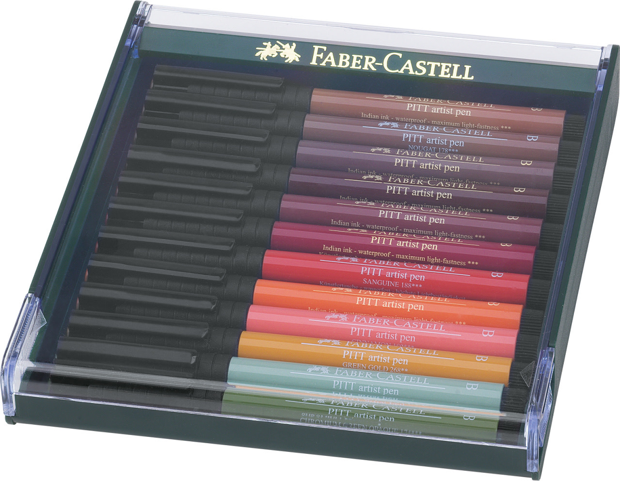 FABER CASTELL Box Pitt Artist Pen B terre 12x