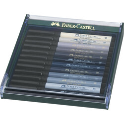 FABER CASTELL Box Pitt Artist Pen B gris 12x