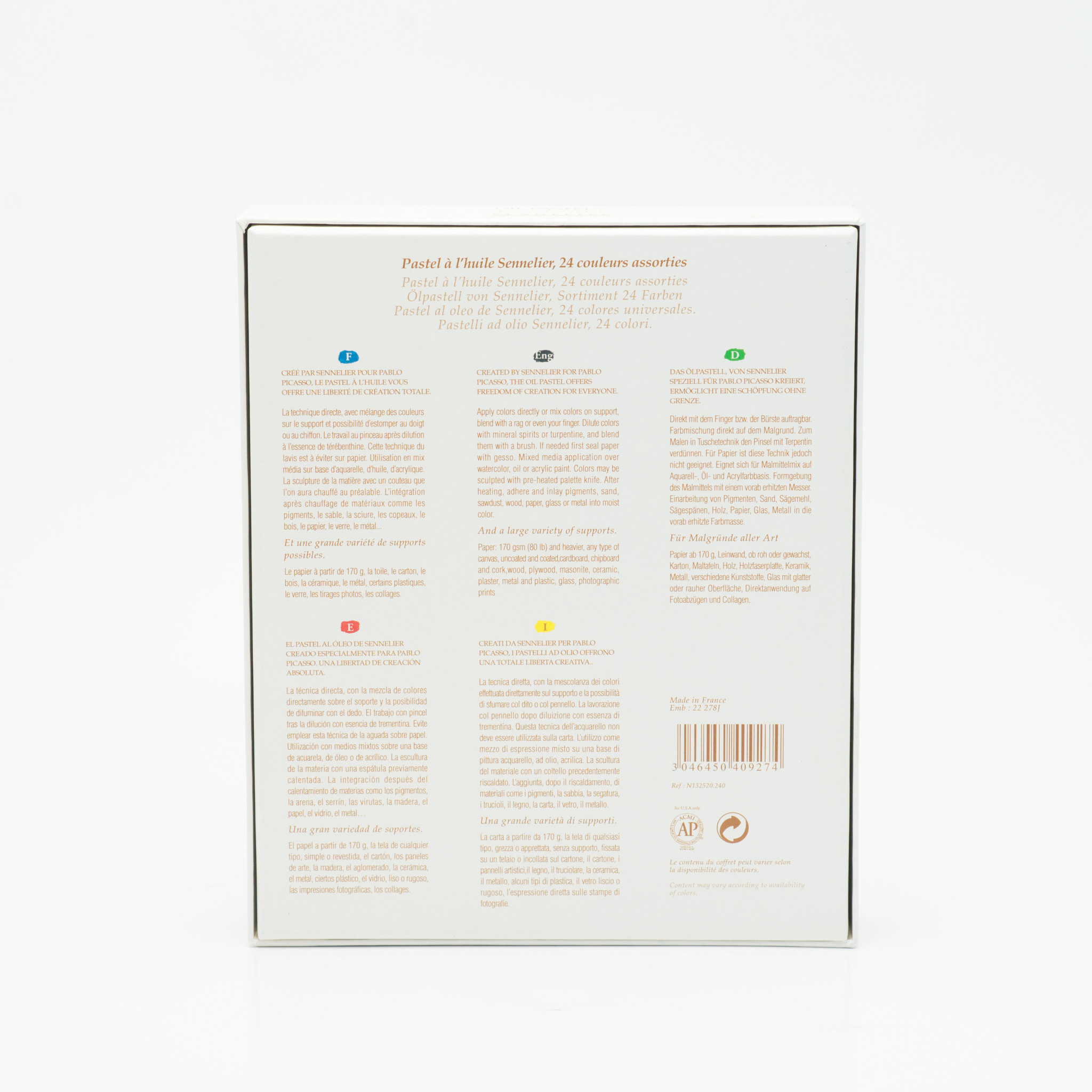 SENNELIER Boîte carton Pastel Huile Universel 24 Pastels