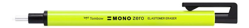 TOMBOW Stylo Gomme Mono Zéro, Rechargeable, Pointe Ronde Diamètre 2,3 Mm, Neon Yellow