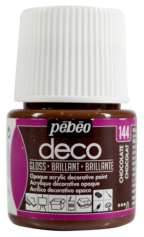 PEBEO Deco Gloss Paint - 45 mL - Chocolate