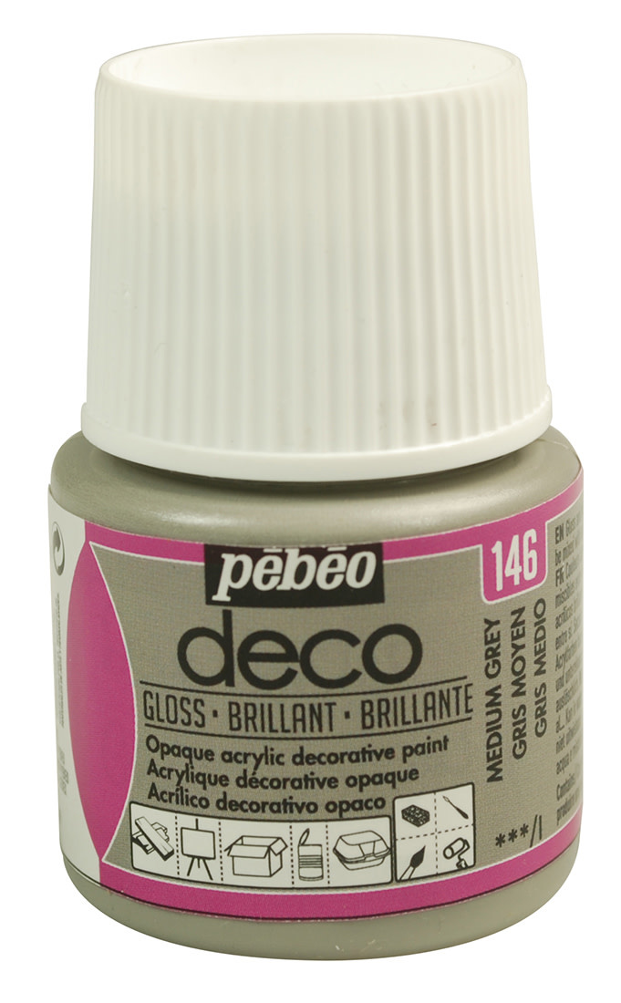 PEBEO Deco Brillant 45 Ml Gris Moyen