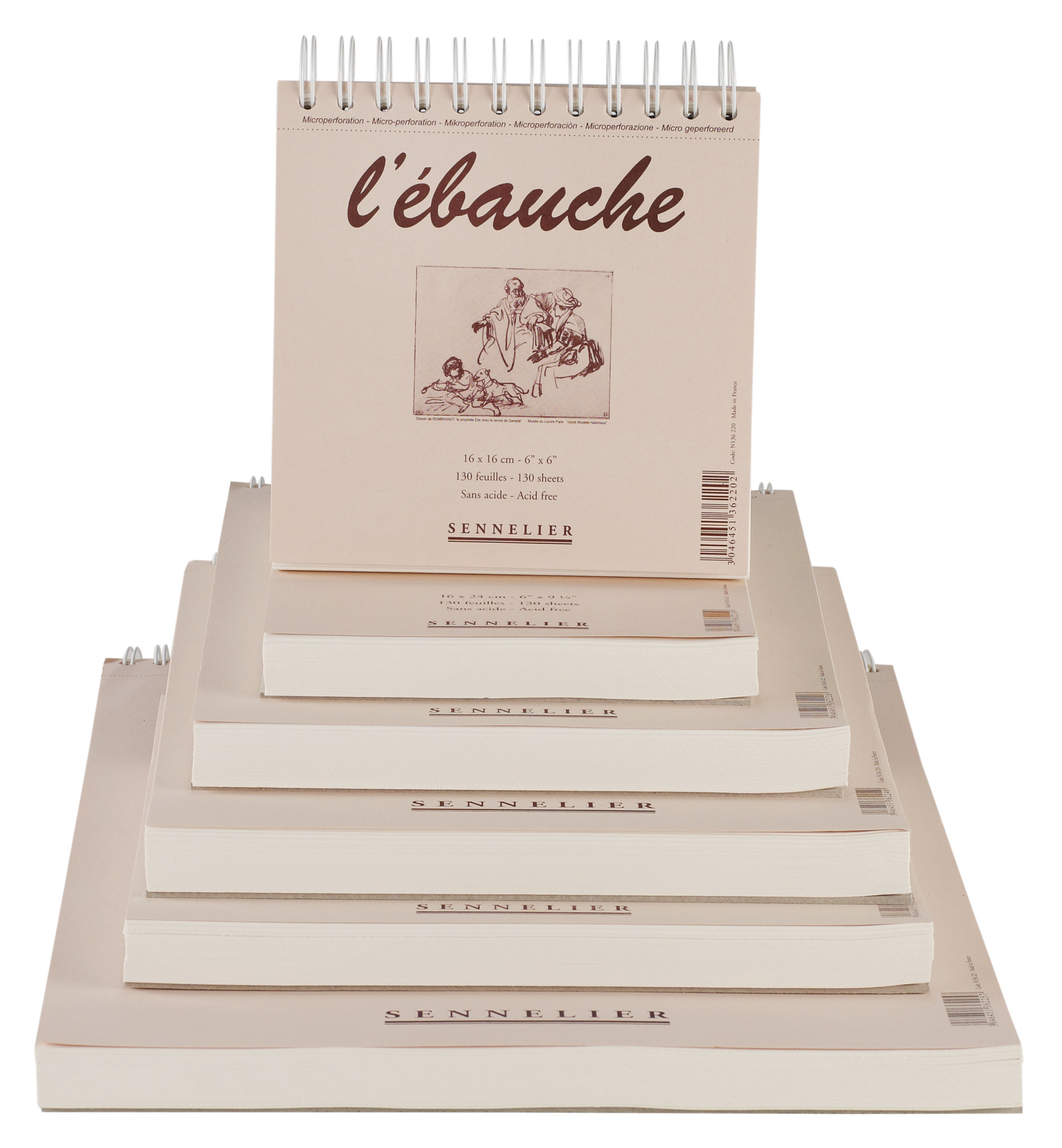 SENNELIER Album Esquisse Spirale 16x16cm 130 feuilles