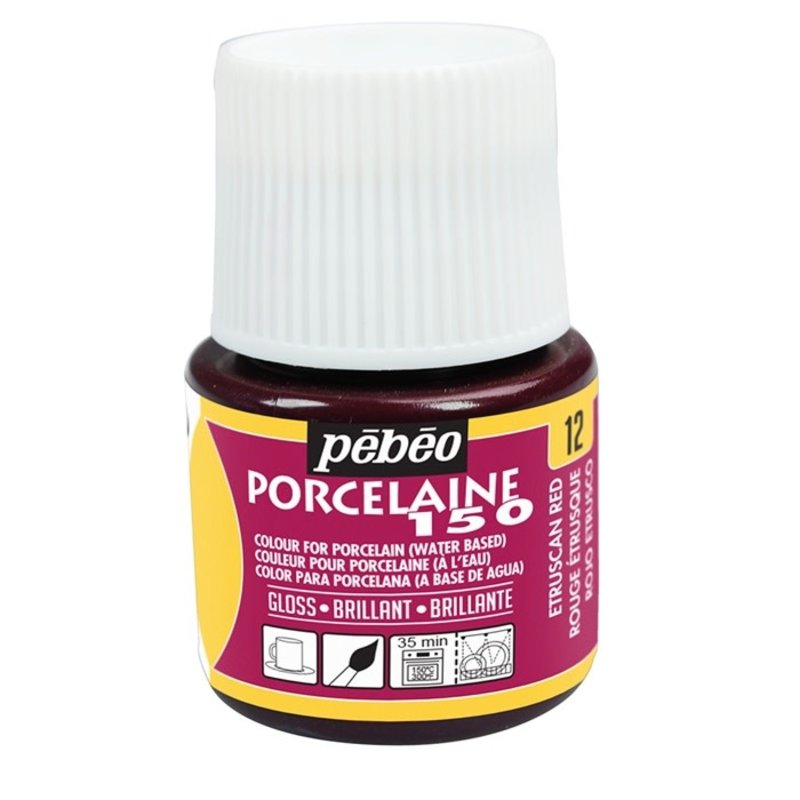 PEBEO Porcelaine 150 Brillante 45 Ml Rouge Etrusque