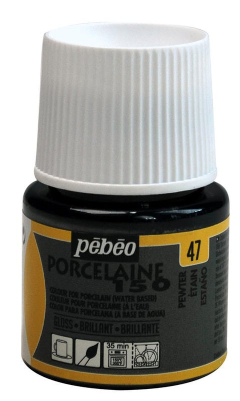 PEBEO Porcelain 150 Paint - 45 mL - Pewter