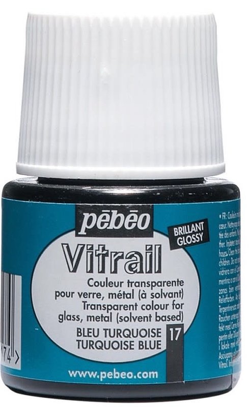 PEBEO Transparent Stained Glass Paint - 45 mL - Turquoise