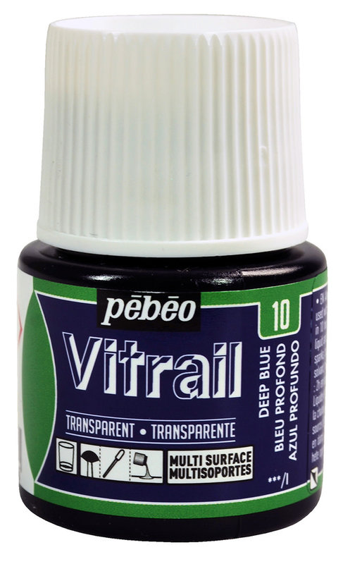 PEBEO Vitrail Transparent 45 Ml Bleu Profond