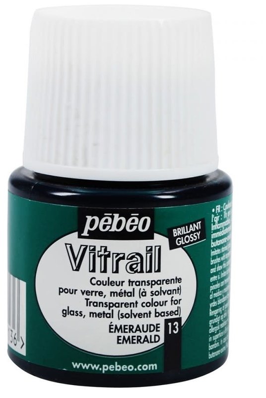 PEBEO Transparent Stained Glass Paint - 45 mL - Emerald