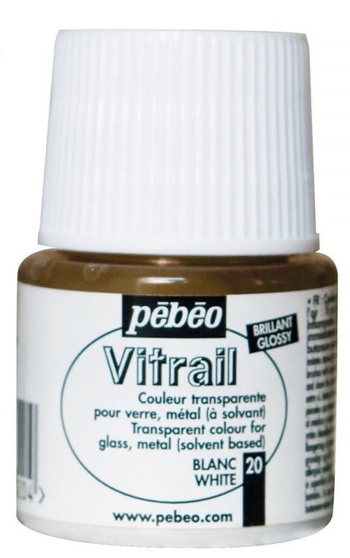 PEBEO Transparent Stained Glass Paint - 45 mL - White