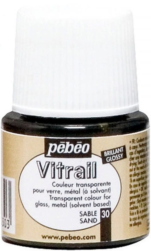Peinture Vitrail transparente - 45 mL - SABLE - Papeterie Michel