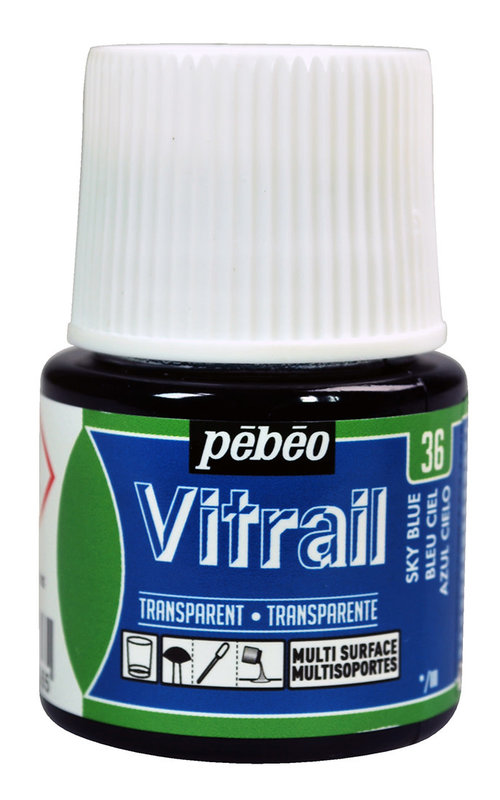 PEBEO Vitrail Transparent 45 Ml Bleu Ciel