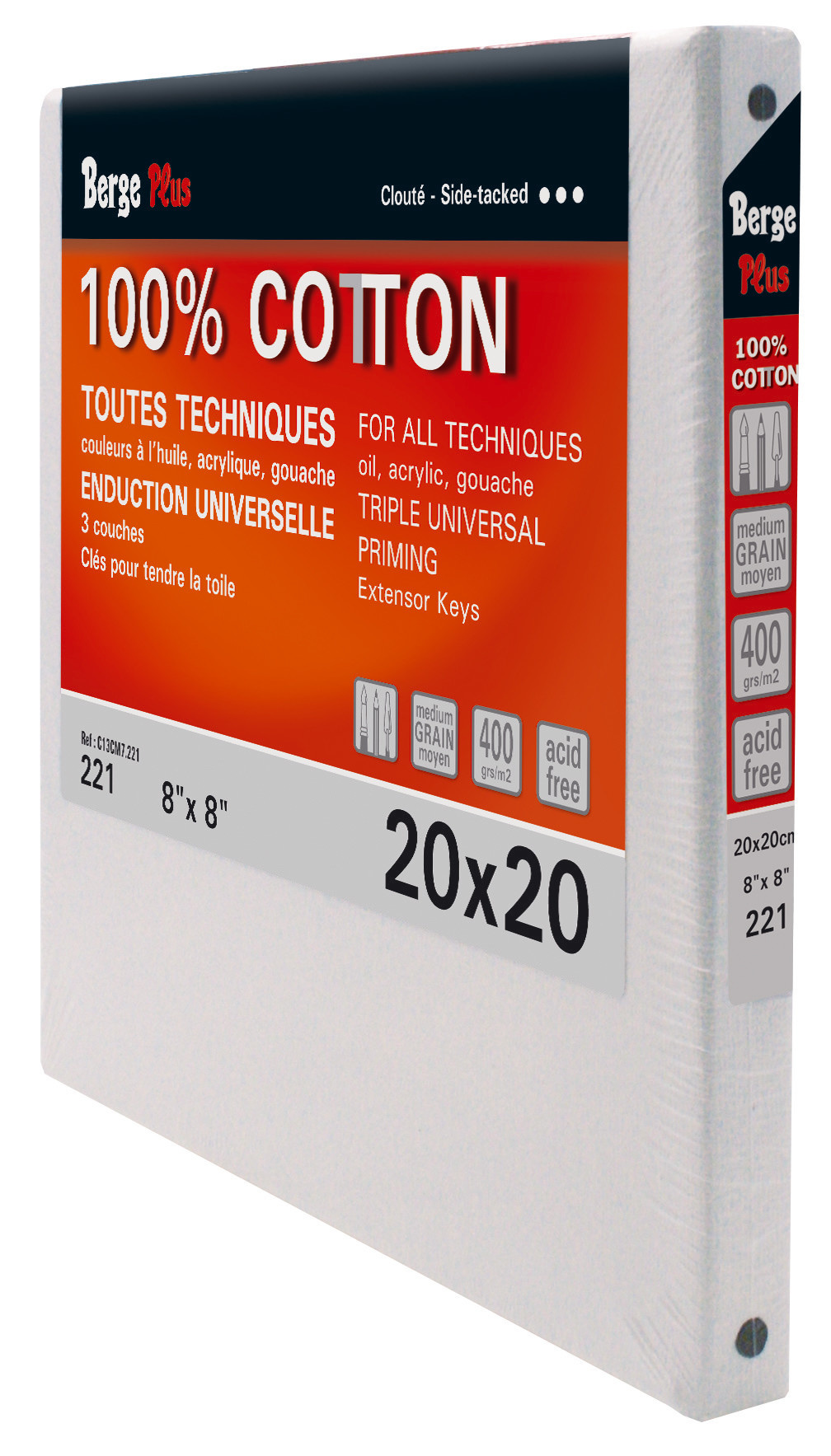 BERGE Châssis Coton Berge Plus 41x27cm cloûté N°6P