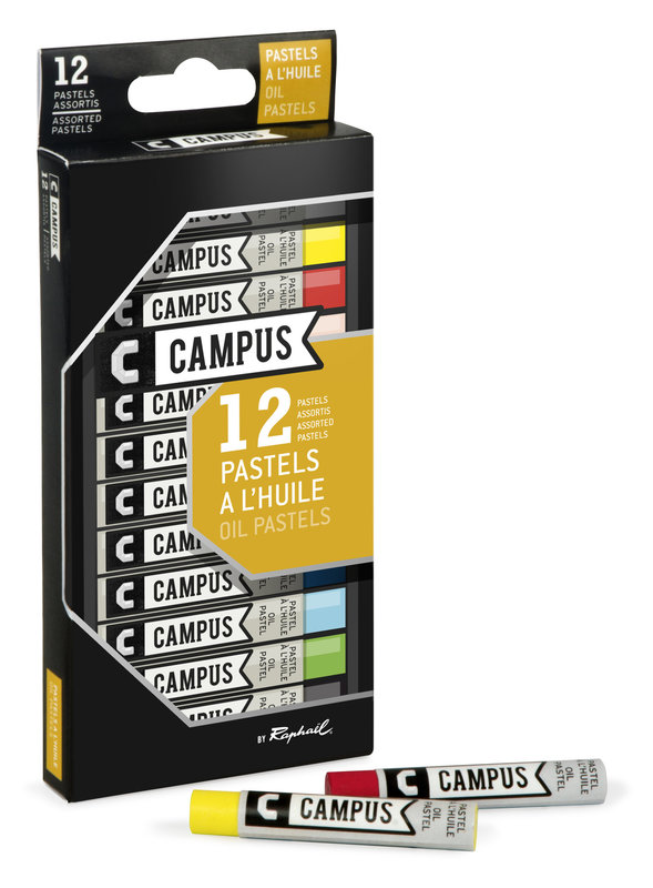 CAMPUS Pastel Huile Campus Boite 12 couleurs