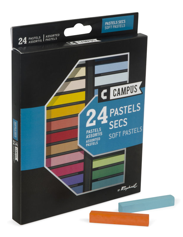 Pastel Sec Boite 24 couleurs - Papeterie Michel