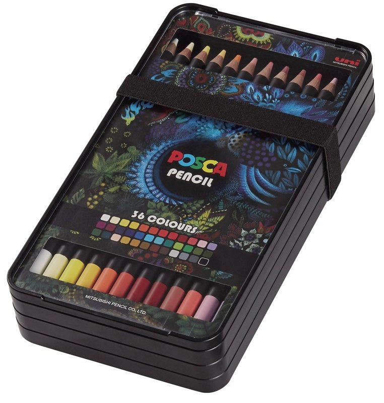 UNI-BALL Coffret de 36 crayons de couleur Pencil KPE200/36 001 Couleurs assorties