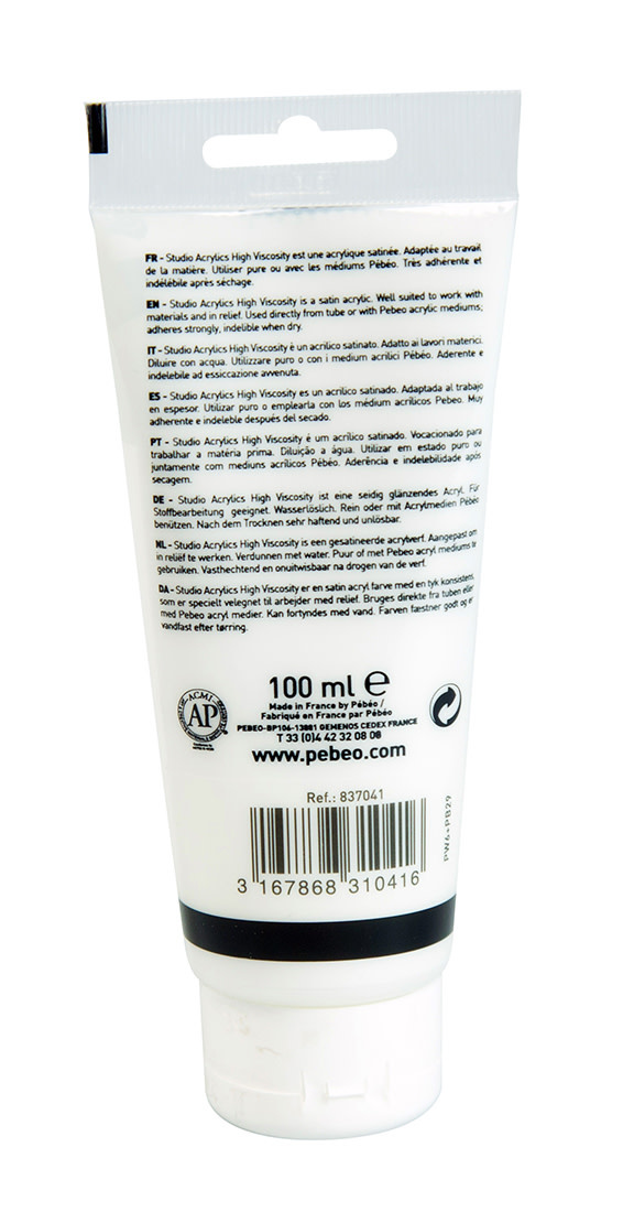 PEBEO Acrylique Fine Studio Acrylics 100 Ml Blanc Vif