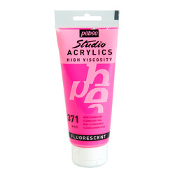 PEBEO Acrylique Fine Studio Acrylics 100 Ml Rose Fluorescent